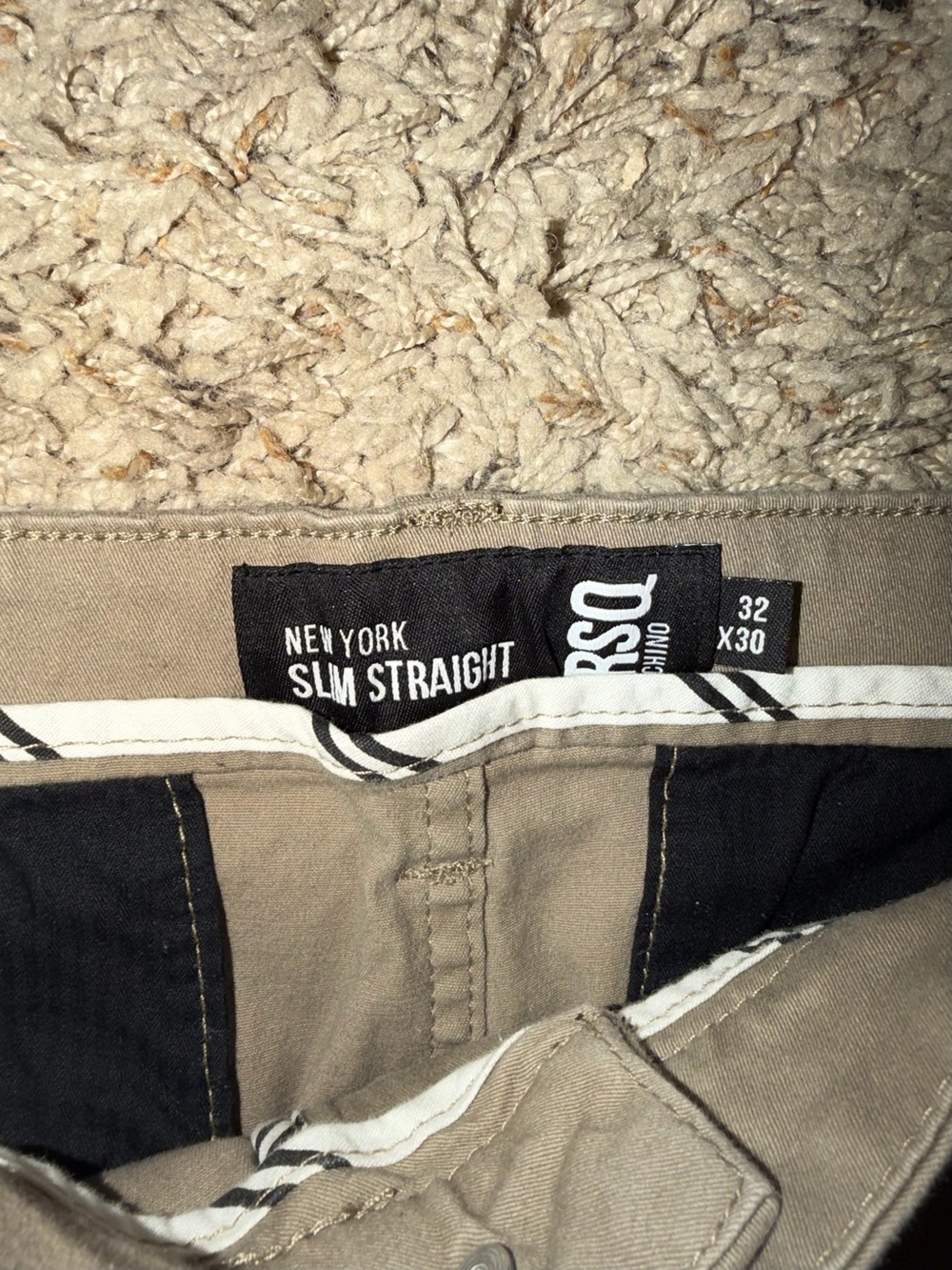 RSQ Men's Olive Green Straight-Leg Chinos 32x30 - Picture 3 of 3